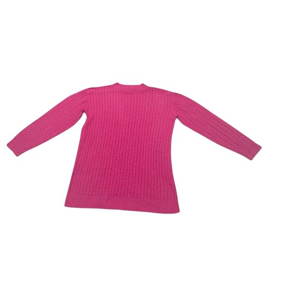Tommy Hilfiger Pink Cable Knit Sweater Women’s Large EUC - Picture 2 of 4